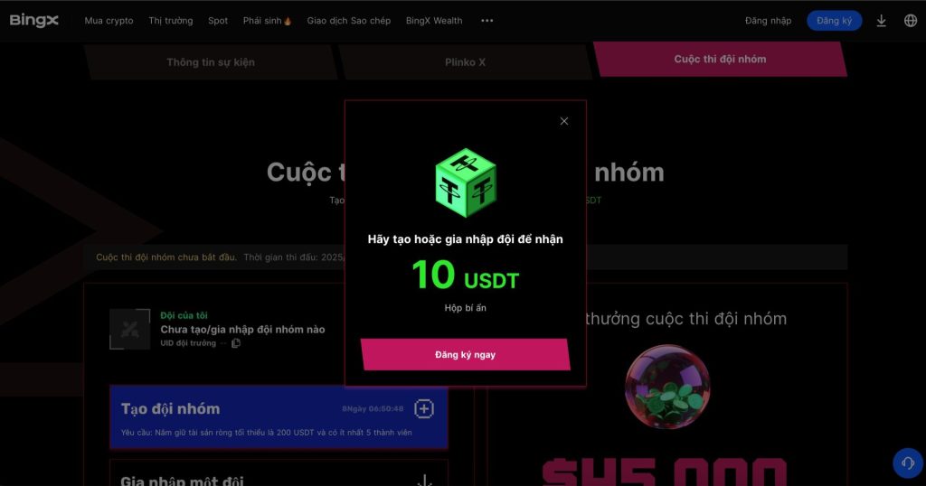 Hộp bí ẩn Sự kiện BXChampions Sàn BingX